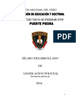 Silabo de Legislacion Policial