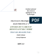 Etudes Dun Circuit Resonnant RLC Serie