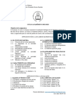 Programa - Sapienciales y Salmos