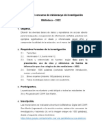 Bases para El Concurso de Miniensayo de Investigación