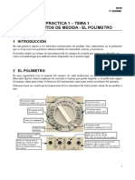 Práctica 1 MISE - MEDICIÓN CON POLÍMETRO