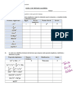 Guía 6 Guía de Repaso Algebra - 1G