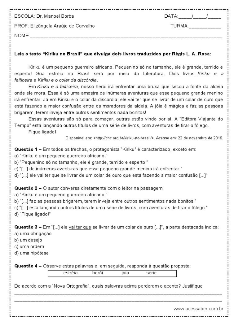 Ortografia 7 Ano | PDF