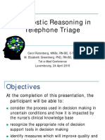 Diagnostic Reasoning in Telephone Triage
