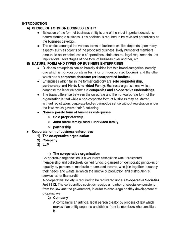 Company Law Notes PDF