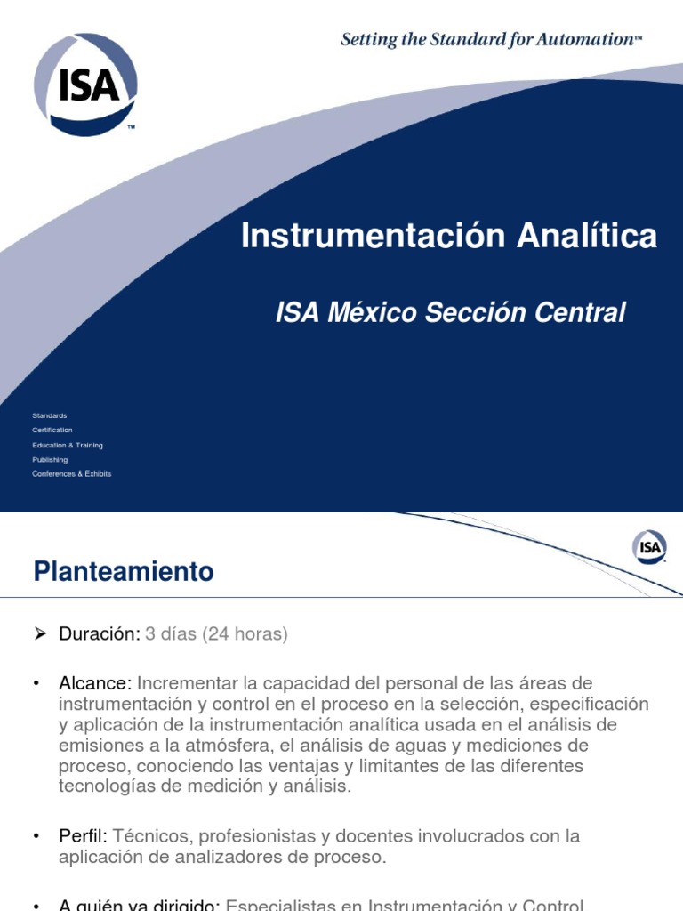 Curso ISA Instrumentación Analítica 2017 | PDF | Moléculas | Mole (Unidad)