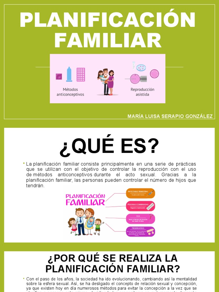 Planificación Familiar | PDF | Control de la natalidad | Planificación ...