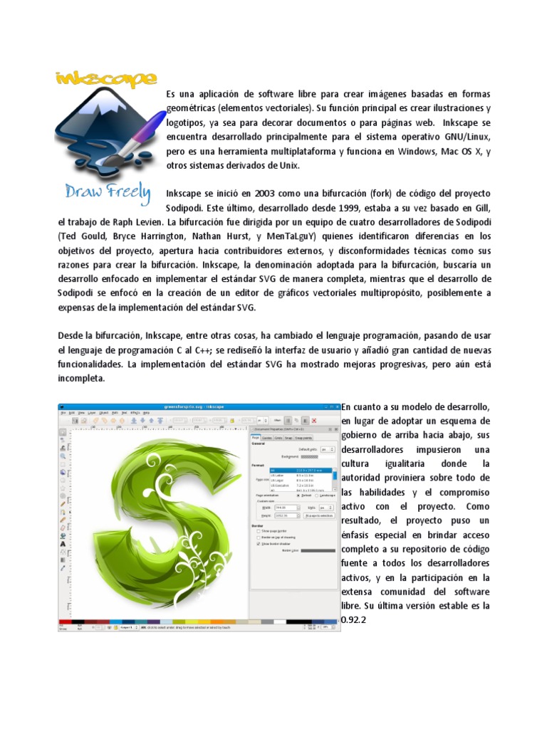 Manual de Inkscape en Español PDF | PDF | Informática | Software