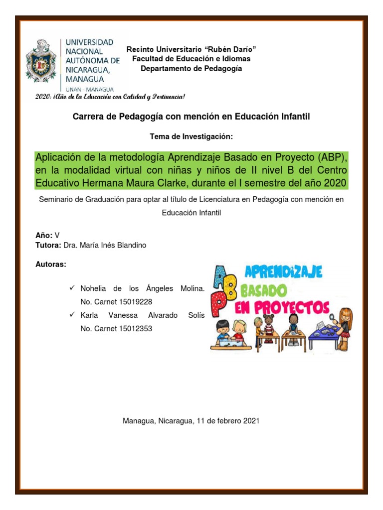 Carrera de Pedagogía Con Mención en Educación Infantil | PDF | Método ...