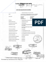 Acta de recepción de obra de construcción y mejoramiento de pistas y veredas en el A.H. San Juan