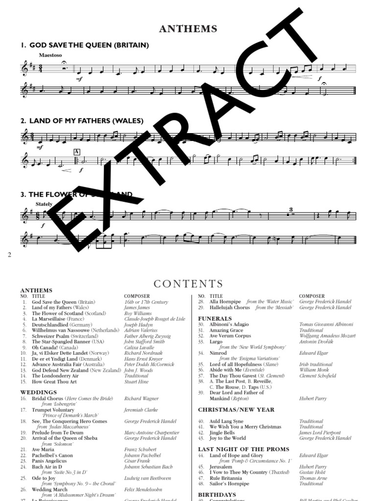 The Book For All Occasions Contents PDF Frideric Handel