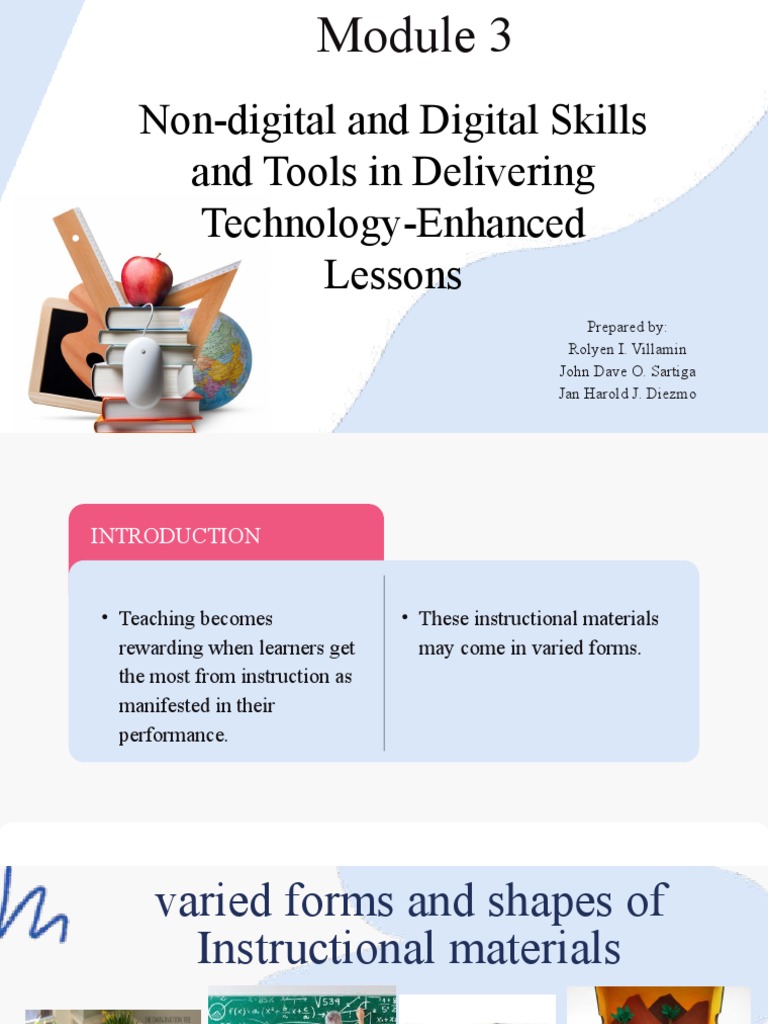Module 3 non digital instructional materials pdf