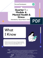 Quarter 1 - Module 4: Mental Health & Stress