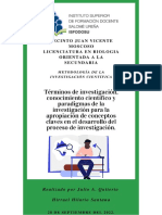 Términos de Investigación, Conocimiento Científico y Paradigmas de La Investigación