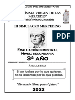 Iii Simulacro Mercedino: "Santísima Virgen de Las Mercedes"