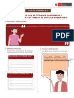 Ficha de Aprendizaje CCSS 3° GRADO