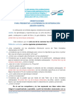 3.-Orientaciones Experiencia de Integración en La Quinta Sesión