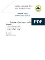 EJERCICIO PRÁCTICO DE PROCESO ADMINISTRATIVO