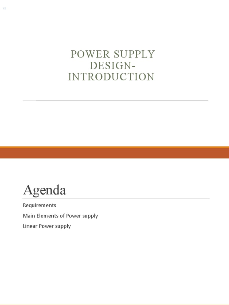Introduction Power Supply Design PDF Rectifier Power Supply