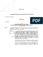 Nicaragua-Ley de Promocion Al Sub-Sector Hidroelectrico