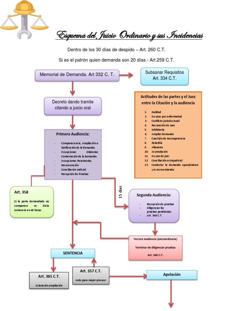 esquema-del-juicio-ordinario-y-sus-incidencias-pdf-sentencia-ley