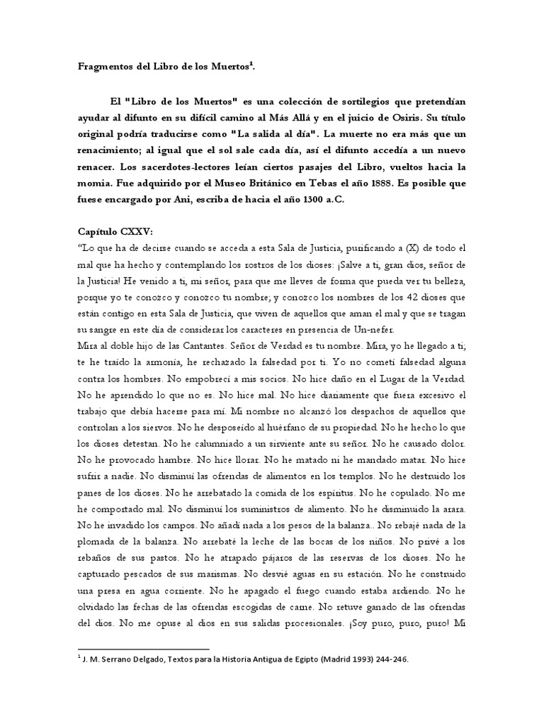 Fragmentos Del Libro de Los Muertos | PDF