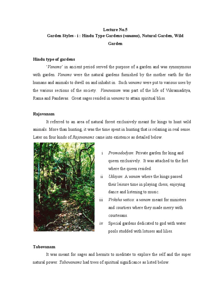 Hindu Type Gardens | PDF | Plants | Botany