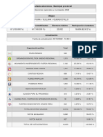 Resultados Elecciones - Municipal Provincial