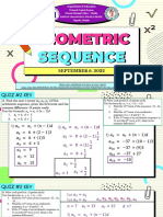 B. Geometric Sequence and Series