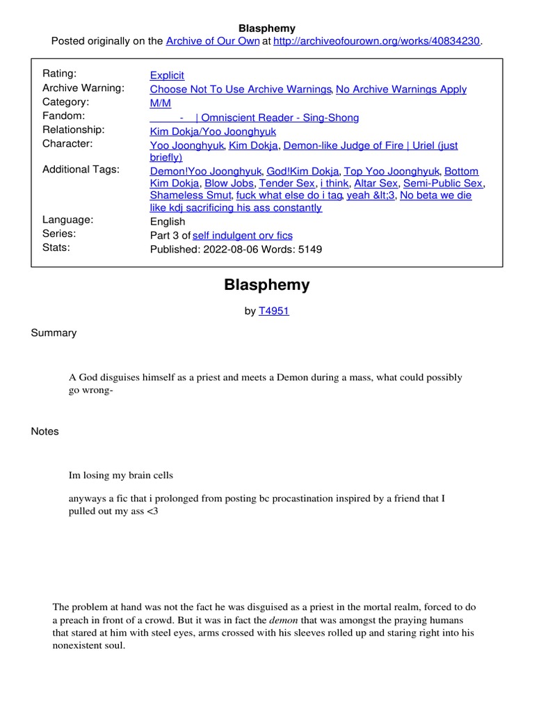 Blasphemy Pdf Demons