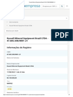 Russell Mineral Equipment Brazil LTDA 47.605.509 - 0001-21