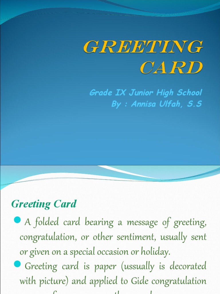 Materi Greeting Card Kelas 8 PDF