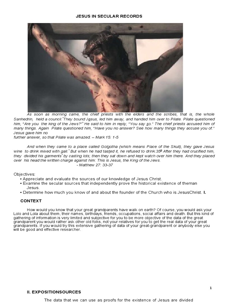 Secular Evidence of Jesus' Existence | PDF | Jesus | Crucifixion Of Jesus