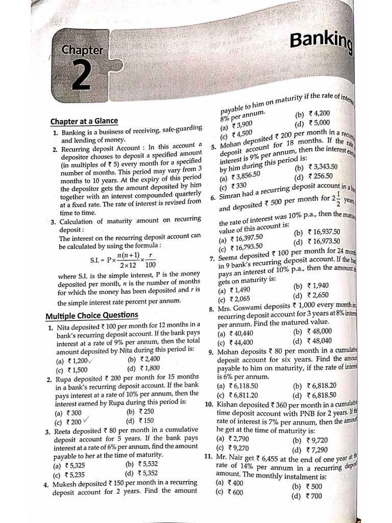 Banking MCQ PDF