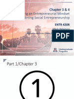 ENTR 420R CH 3 Mindset and CH 4 Social Entrepreneurship