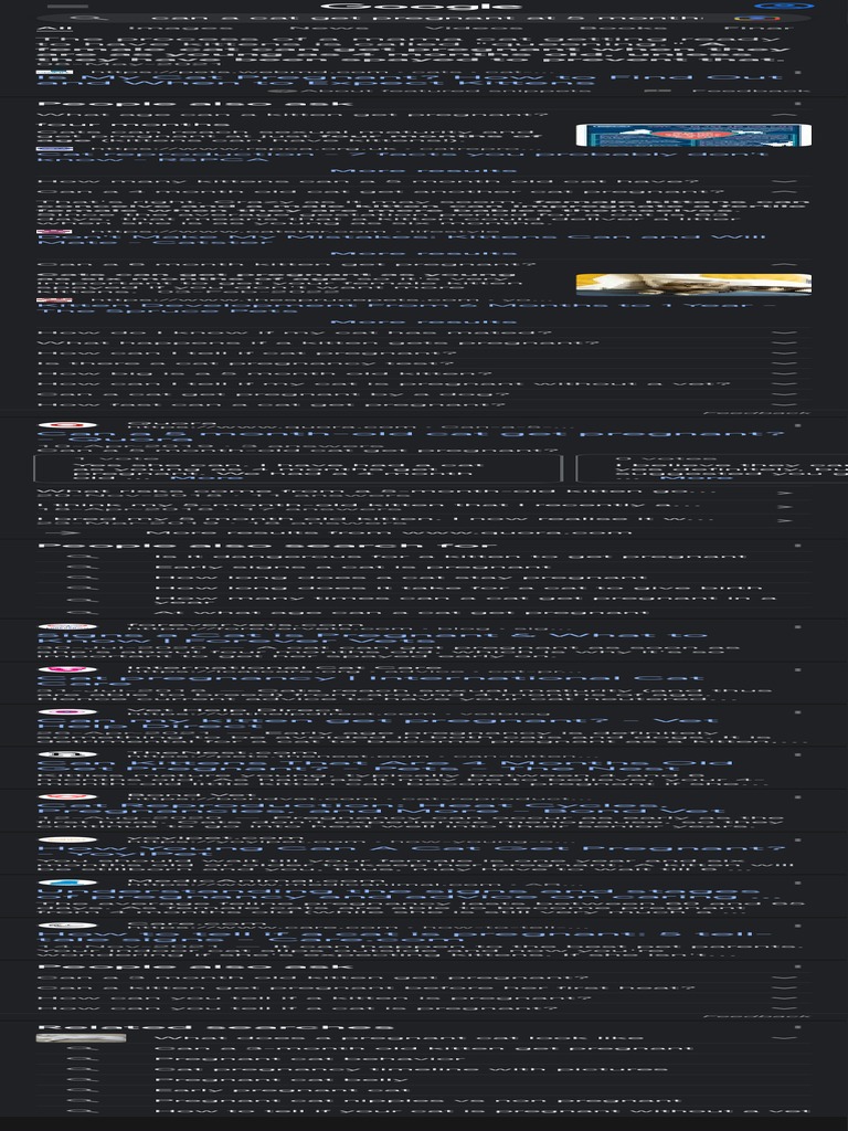 Can A Cat Get Pregnant at 5 Months Old Google Search PDF