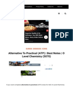 Alternative To Practical (ATP) - Best Notes - O Level Chemistry (5070)