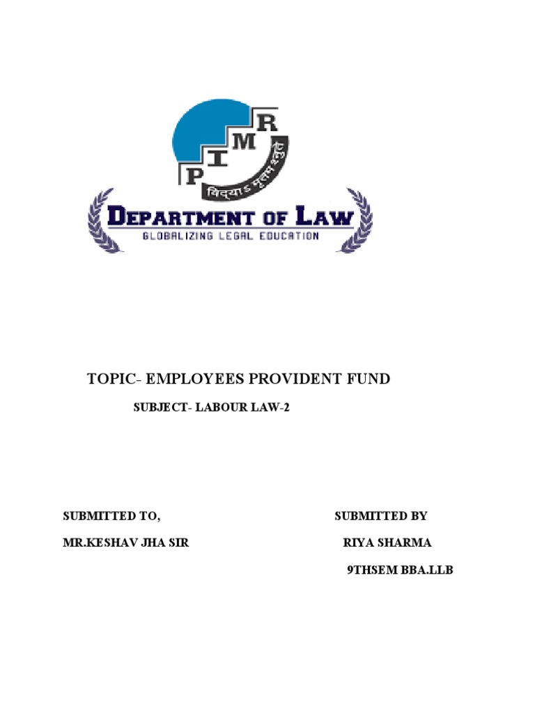 Labour Law Pdf Employment Pension