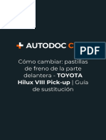 Cómo Cambiar - Pastillas de Freno de La Parte Delantera - ToYOTA Hilux VIII Pick-Up - Guía de Sustitución