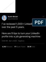 Linkedin Profile Tips