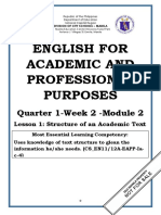 EAPP - Q1 - W2 - Mod2 Structure of An Academic Text