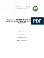 The Effectiveness of a Modified Plant-Based Oil and Humidifier as a Mosquito Repellent