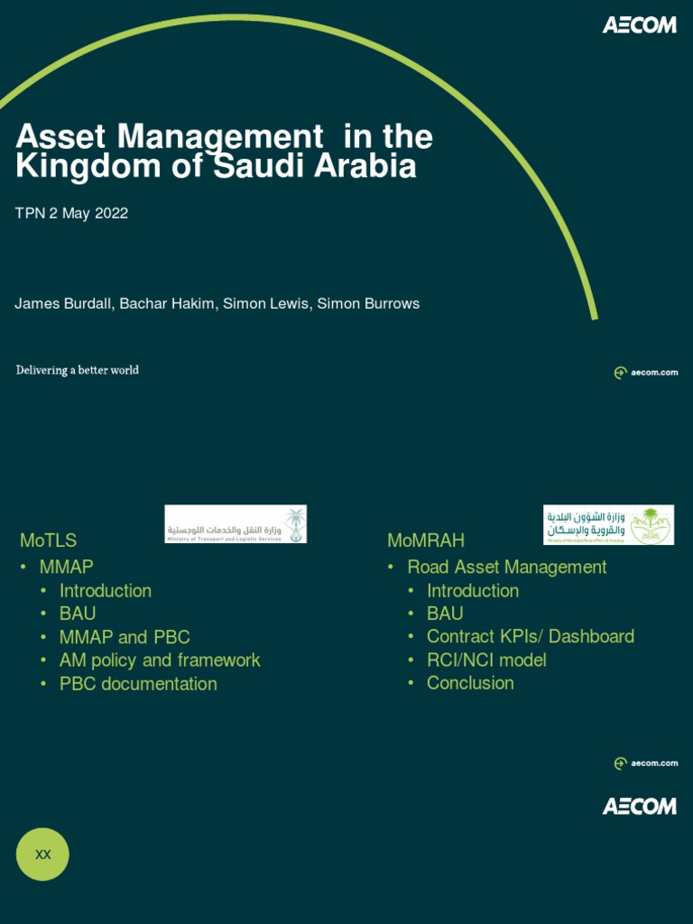 KSA Asset Management Framework Overview | PDF | Saudi Arabia | Road