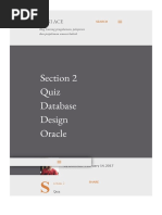 Section 2 Quiz Database Design Oracle