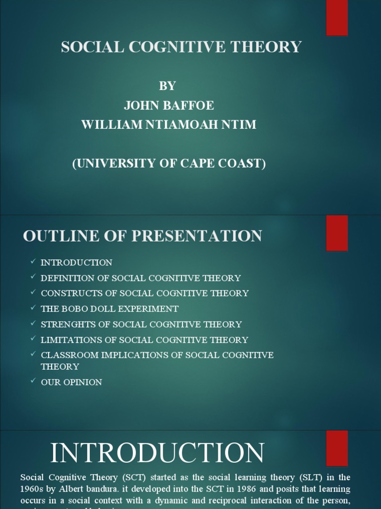 Overview of Social Cognitive Theory | PDF | Self Efficacy | Behavior