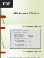 JAVA Arrays and Strings