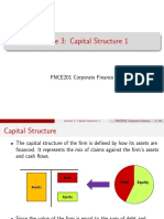 Lecture 3: Capital Structure 1: FNCE201 Corporate Finance