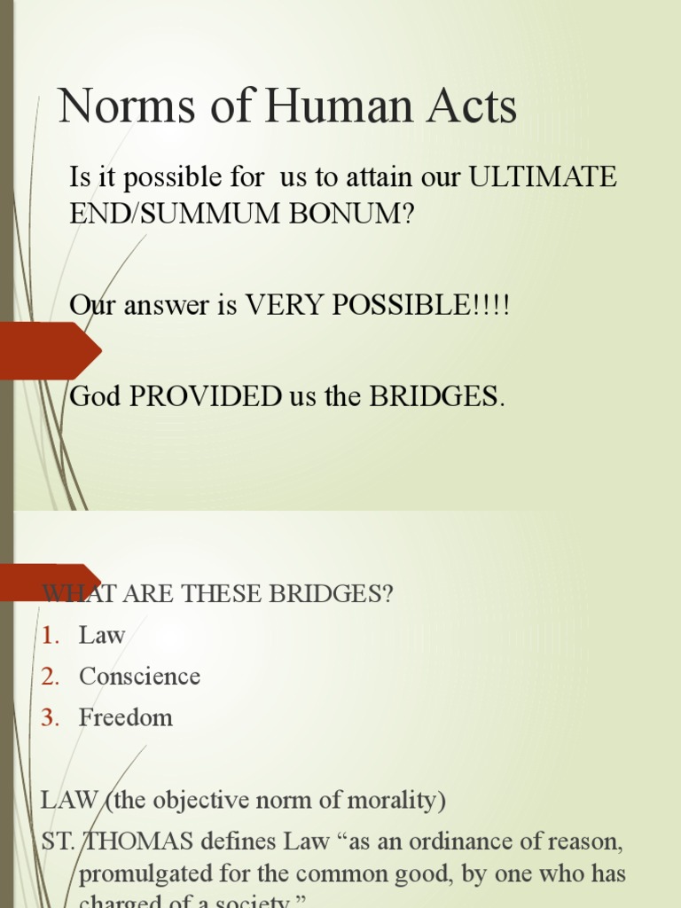 Norms of Human Acts PDF