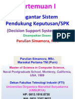 PARULIAN SIMAMORA MSC 30082022094850 Materi-I-SPK-Pengantar Sistem Pendukung Keputusan (SPK) - 2020