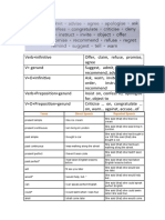 Verb and infinitive structures